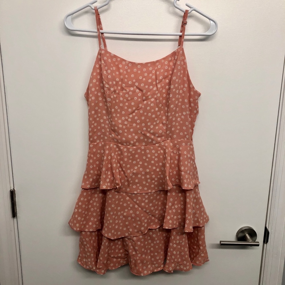 Forever 21 Daisy Tiered Flounce Mini Dress
